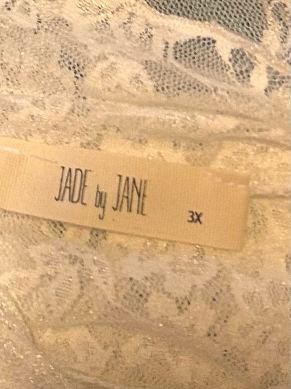 NWOT Jade by Jane Sheer White Lace Long Sleeve Blouse - Picture 3 of 4